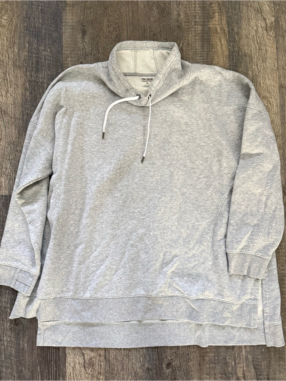 Tek Gear Light Heather Gray Cowl Neck Sweater